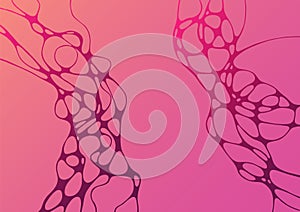 Abstract pink crimson Mother`s Day fluid waves vector background.