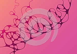 Abstract pink crimson Mother`s Day fluid waves vector background.