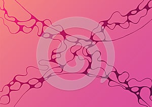 Abstract pink crimson Mother`s Day fluid waves vector background