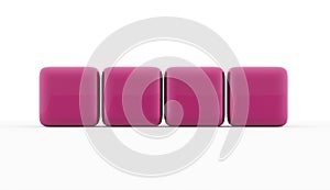 Abstract pink cubes background rendered