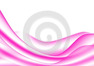 Abstract Pink Curves in White Background