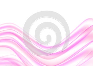 Abstract Pink Curves in White Background