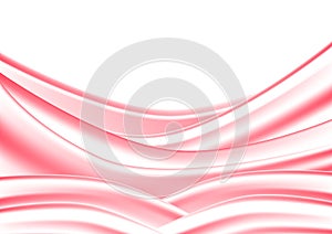 Abstract Pink Curves in White Background