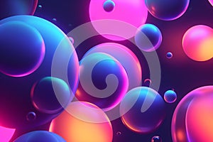 abstract pink and cyan bubble shapes background and wallpaper