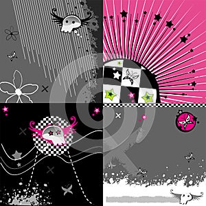 Abstract pink emo backgrounds