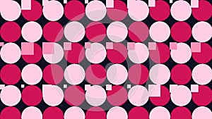 Abstract pink geometric pattern background with random object