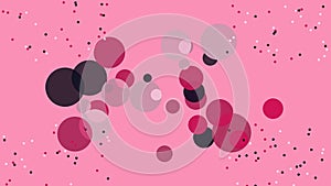Abstract pink geometric pattern background with random object