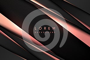 Abstract pink gold and black luxury background