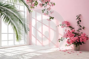Abstract pink gradient studio background