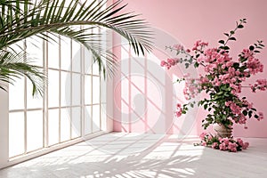 Abstract pink gradient studio background for product display