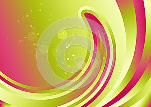 Abstract Pink and Green Curve Background Template Illustrator