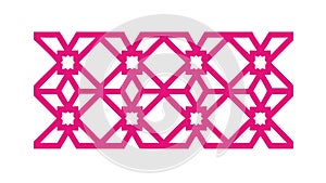 Abstract Pink Hexagonal Mesh Pattern, vector design Generative AI