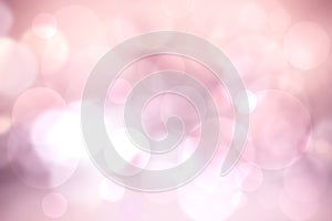 Abstract pink illustration. Abstract light pink pastel bokeh background texture with bright soft color circles. Beautiful template