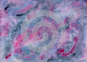 Abstract pink and indigo blue watercolor texture