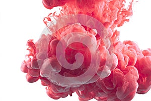 Pink Ink Cloud Abstract