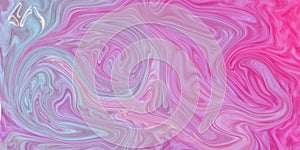 Abstract pink and light blue swirling marble texture background image
