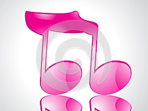 Abstract pink musical word