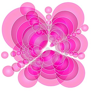 Abstract Pink Opaque Circles