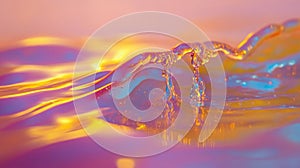 Abstract Pink Orange Blue Water Wave Texture