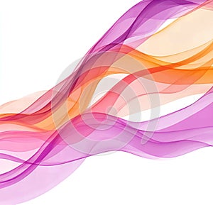 Abstract Pink Orange Purple Waves Flowing Design Background