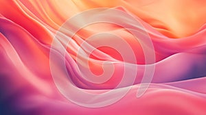 Abstract Pink and Orange Fluid Waves Background