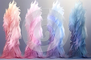 Abstract Pink and Purple Feathers Background