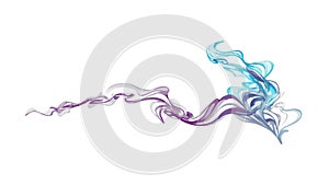 Abstract Pink and Purple Flowing Wave Element, vector design Generative AI
