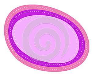 Abstract Pink Purple Oval Logo