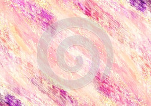 Abstract pink scratch and gold glitter with grunge texture background
