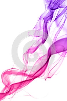 Abstract pink smoke isolated