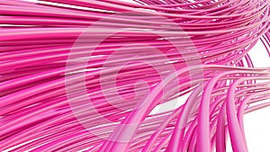 Abstract pink smooth lines on white background