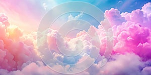 Abstract pink soft cloud background in pastel gradient