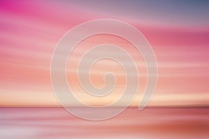 Abstract pink sunset sky and ocean nature background. Illustration AI Generative