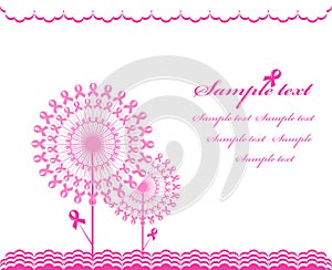 Abstract pink Support Ribbon background