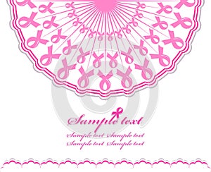 Abstract pink Support Ribbon background