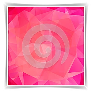 Abstract Pink Triangle Polygonal background