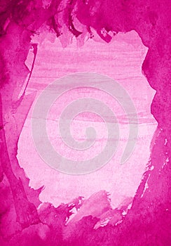 Abstract pink watercolor on paper texture as background