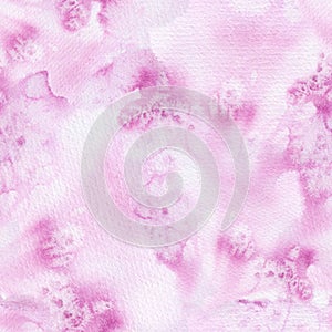 Abstract pink watercolor seamless pattern