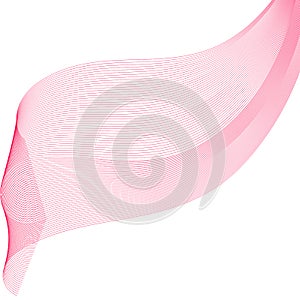 Abstract Pink Wave. template with blend shapes. Vector illustration