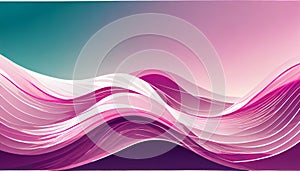 Abstract Pink Wave Vector Background