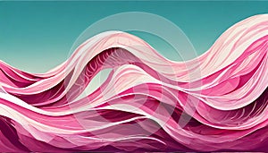 Abstract Pink Wave Vector Background