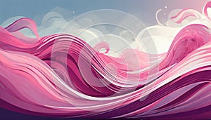 Abstract Pink Wave Vector Background