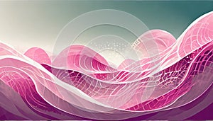 Abstract Pink Wave Vector Background