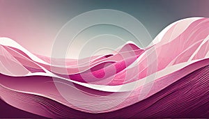 Abstract Pink Wave Vector Background