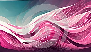 Abstract Pink Wave Vector Background