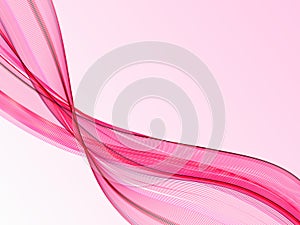 Abstract pink wave for wedding background. Vector