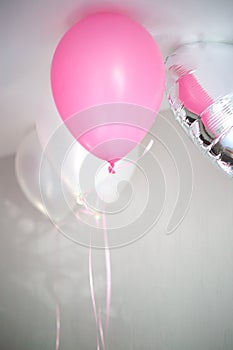 Abstract pink and white background, blur, no focus