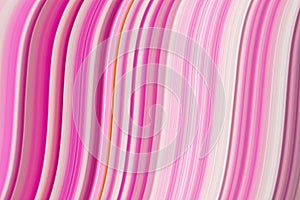 Abstract Pink and White Curving Stripes Texture for Background