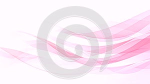 Abstract Pink and White Flowing Waves Background
