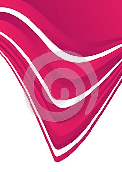 Abstract Pink and White Wave Background